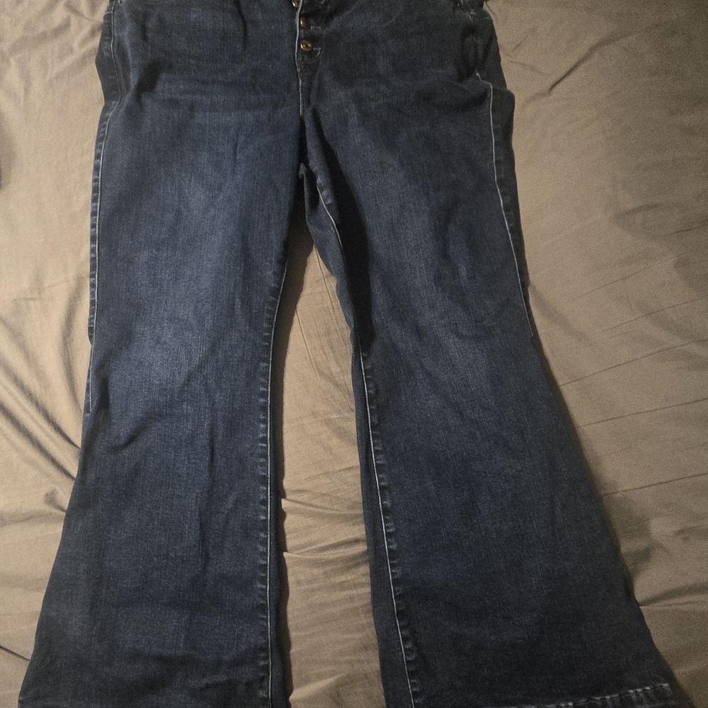 Women's Torrid  Dark Blue Button Jeans Size 20